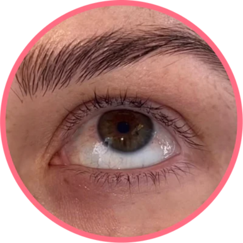 1 week results of Lavonder lash serum