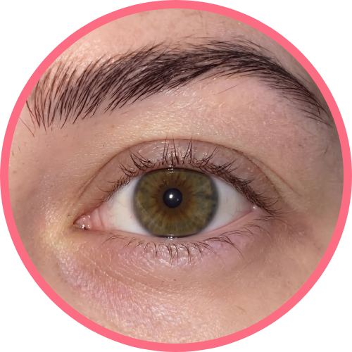 1 week results of Lavonder lash serum